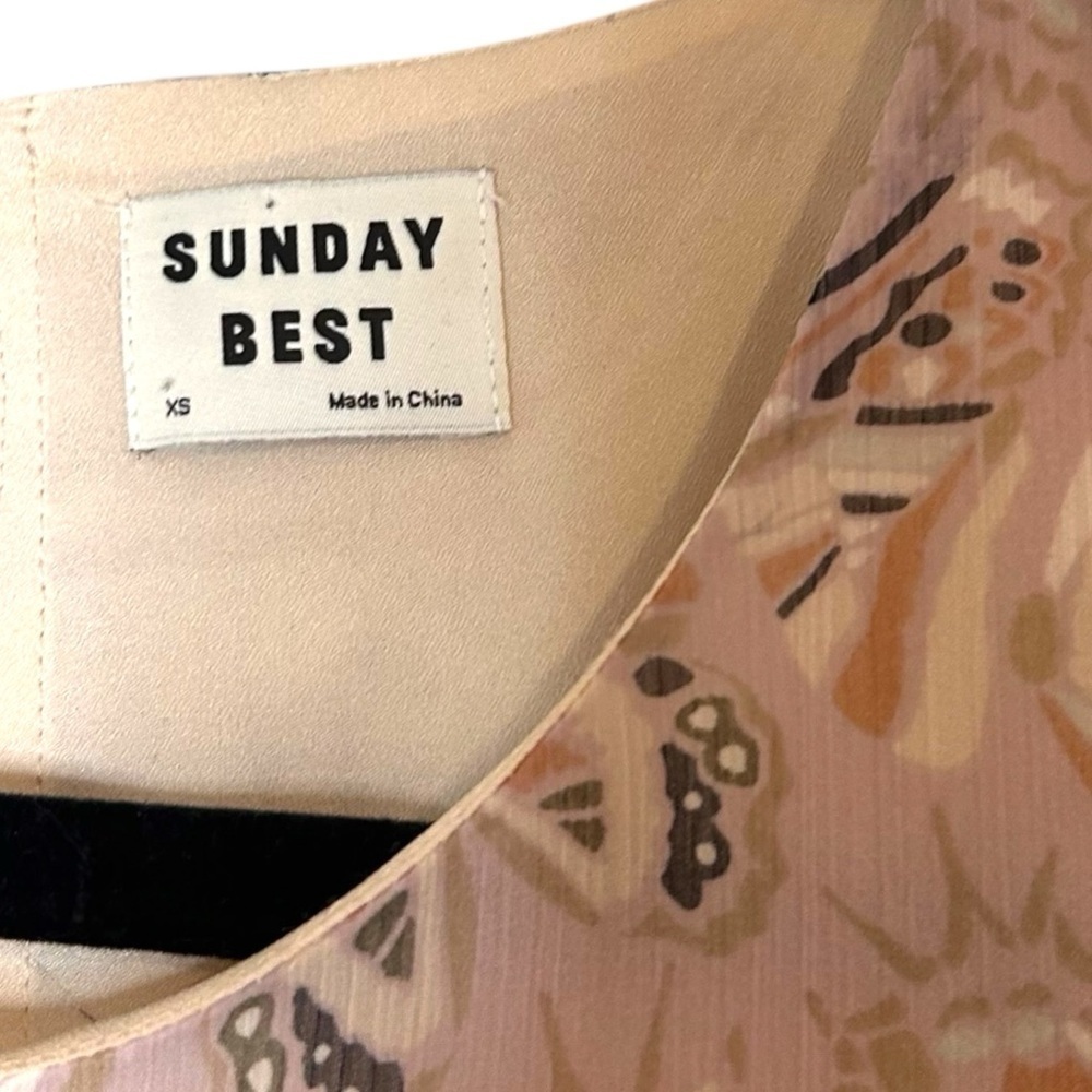 Aritzia Sunday Best Lillian Dress- Butterfly Print Babydoll Dress- Size XS - Picture 12 of 13